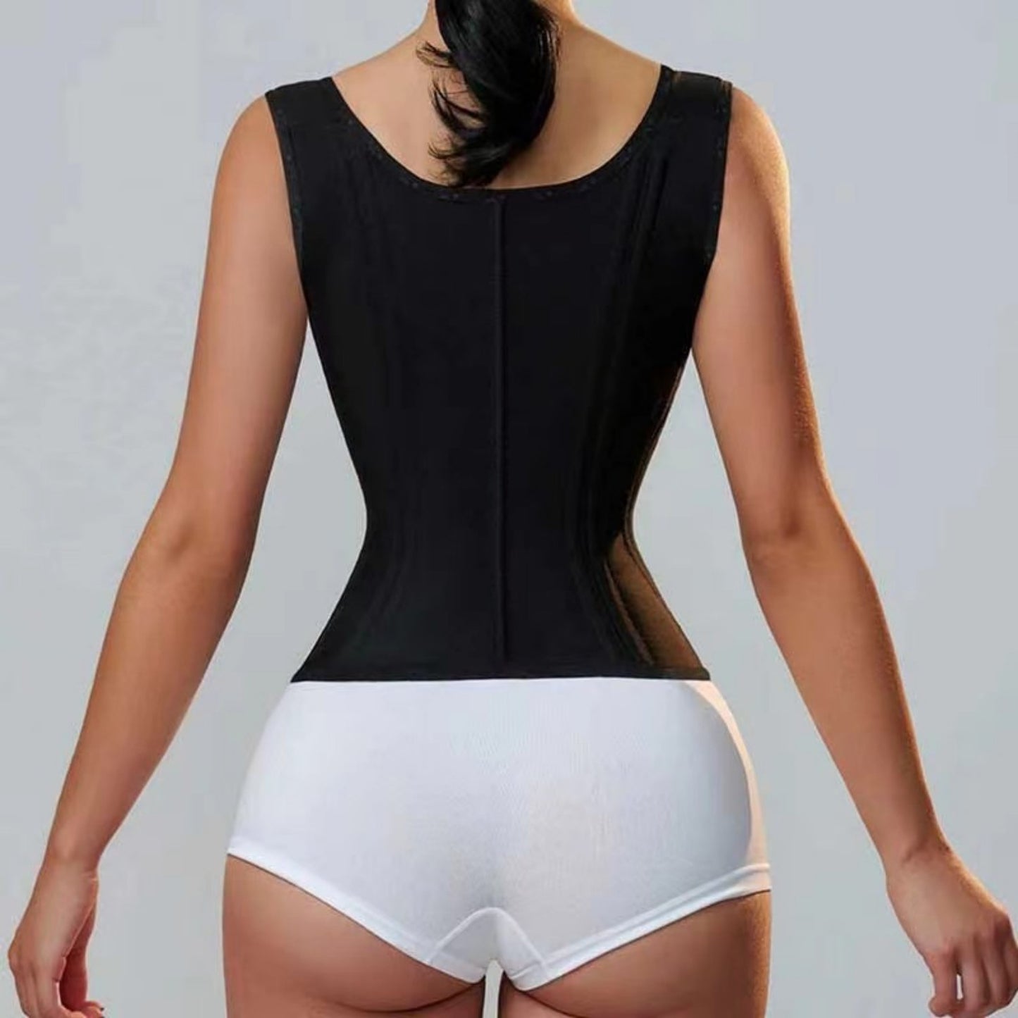 Zipper Breasted Retro Shapewear Top